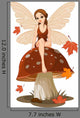 Autumn Fairy on the Mushroom Wall Decal