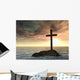 Conceptual Cross Rock Sea Wall Mural