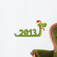 Funny Snake  Showing Numbers 2013 With Santa Hat Wall Decal
