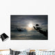 Silhouette Skydivers Wall Mural