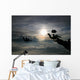 Silhouette Skydivers Wall Mural