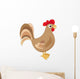Cute Brown Cock, Illustration Wall Decal