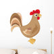 Cute Brown Cock, Illustration Wall Decal