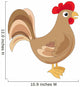 Cute Brown Cock, Illustration Wall Decal