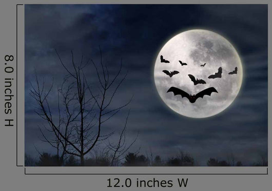 Halloween Vibes - Bat Flying Across the Full Moon Bath Mat for Sale by  humnoo