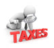 Person Examines Taxes Wall Decal