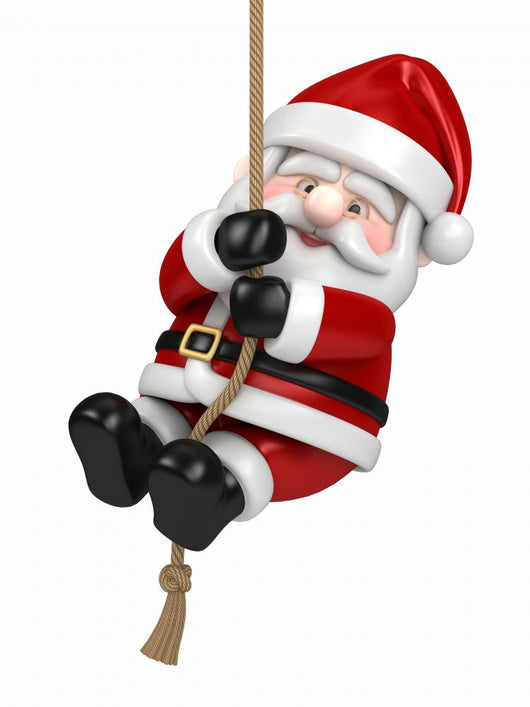 Hanging Santa Claus Wall Decal