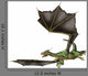 Flying Green Fantasy Dragon