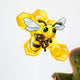 Cartoon bee with honeycomb Wall Decal