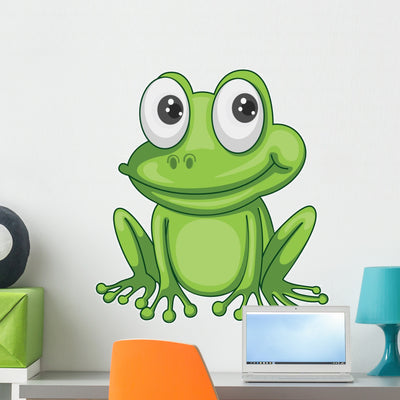 Frog shown on a wall