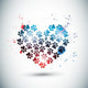 Abstract Bright Love Paws
