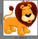 Illustration of Lion Vector Wall Decal