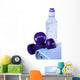 Set of weights with bottled water & towel - off to the gym Wall Decal