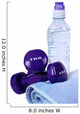 Set of weights with bottled water & towel - off to the gym Wall Decal