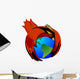 The Cardinal Bird Holds Mother Earth to Protect Her. Wall Decal