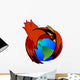 The Cardinal Bird Holds Mother Earth to Protect Her. Wall Decal
