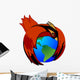 The Cardinal Bird Holds Mother Earth to Protect Her. Wall Decal