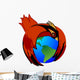 The Cardinal Bird Holds Mother Earth to Protect Her. Wall Decal