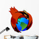 The Cardinal Bird Holds Mother Earth to Protect Her. Wall Decal