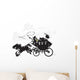 Western Stagecoach Silhouette Drawing