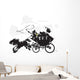 Western Stagecoach Silhouette Drawing