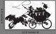 Western Stagecoach Silhouette Drawing