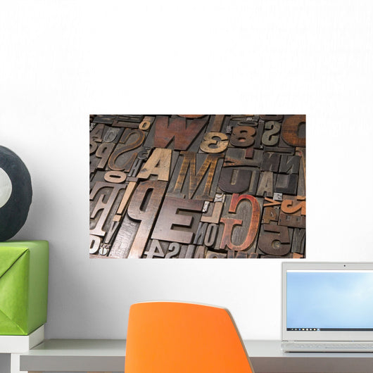 Wood Type 2 Wall Mural