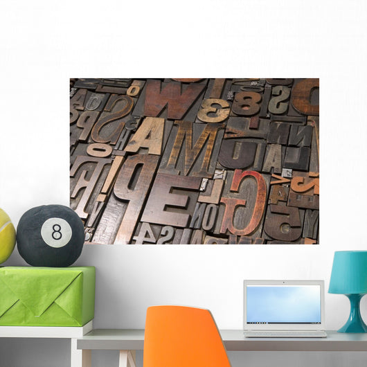 Wood Type 2 Wall Mural