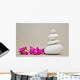 Pietre Bianche E Orchidea Wall Mural