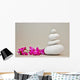 Pietre Bianche E Orchidea Wall Mural