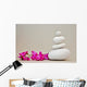Pietre Bianche E Orchidea Wall Mural