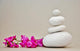 Pietre Bianche E Orchidea Wall Mural