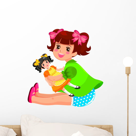Little Girl Playing with