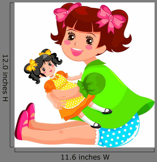 Little Girl Playing with