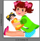 Little Girl Playing with