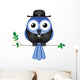 Comical Bird Vicar Sat on a Branch Wall Decal