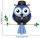 Comical Bird Vicar Sat on a Branch Wall Decal