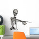 Skeleton Pointing Wall Decal