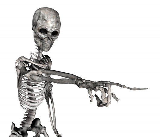 Skeleton Pointing Wall Decal