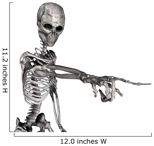 Skeleton Pointing Wall Decal