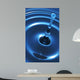 Blue Clear Water Drops Wall Mural