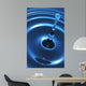 Blue Clear Water Drops Wall Mural