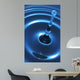 Blue Clear Water Drops Wall Mural