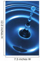 Blue Clear Water Drops Wall Mural