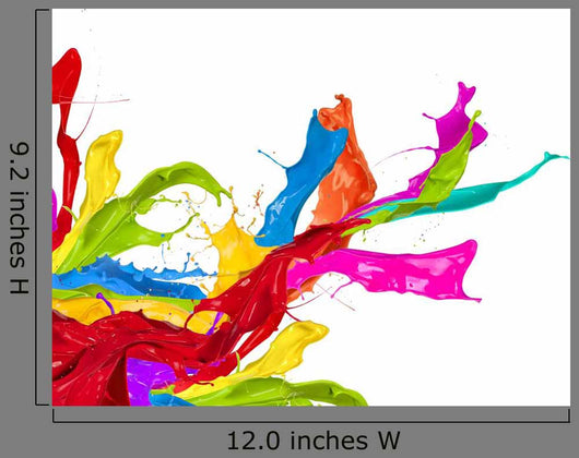 Colored splashes in abstract shape, isolated on white background Wall Decal