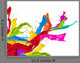 Colored splashes in abstract shape, isolated on white background Wall Decal