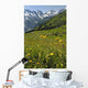 Wild Flowers in Swiss Alps Wall Mural