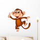 Funny dancing monkey Wall Decal