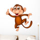 Funny dancing monkey Wall Decal