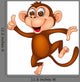 Funny dancing monkey Wall Decal